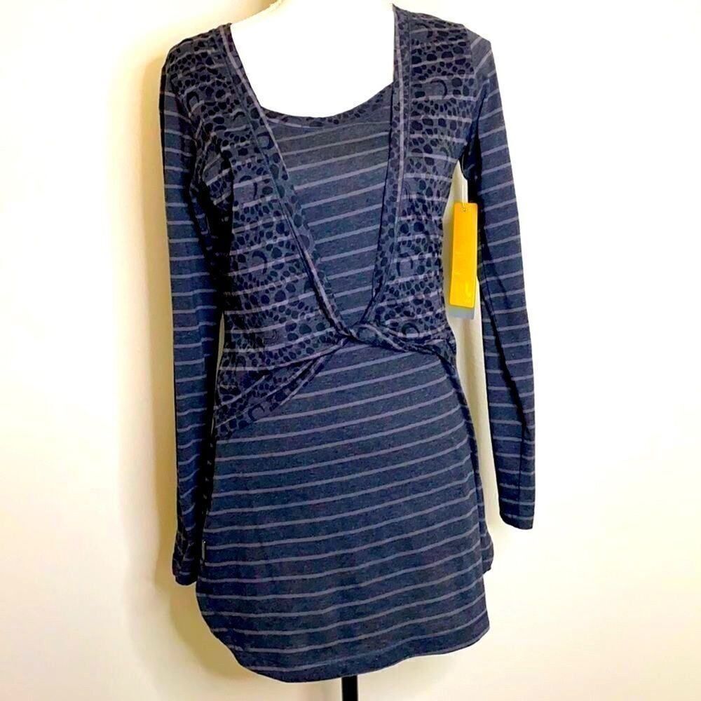 NWT Lole Donna Long Sleeve Charcoal Top Size M